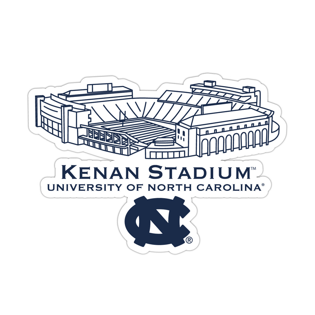 North Carolina Tar Heels Stadium Line Art Decal 4" x 6"