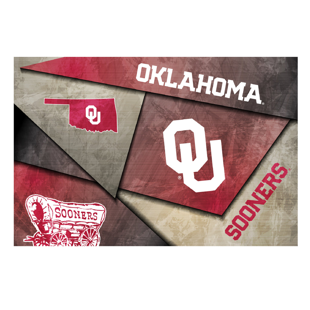 Oklahoma Sooners Mosaic Poster 16" x 24"