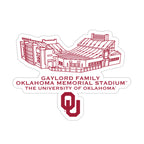 Oklahoma Sooners Stadium Line Art Decal 4" x 6"