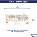 Tennessee Volunteers Campus Line Art Decal 4" x 6"
