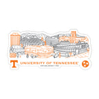 Tennessee Volunteers Campus Line Art Decal 4" x 6"