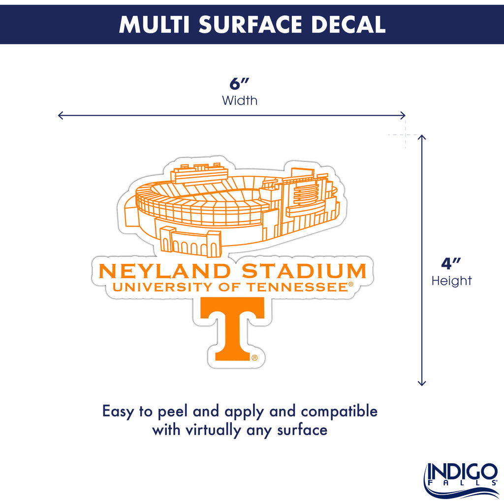 Tennessee Volunteers Stadium Line Art Decal 4" x 6"