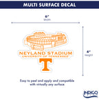 Tennessee Volunteers Stadium Line Art Decal 4" x 6"