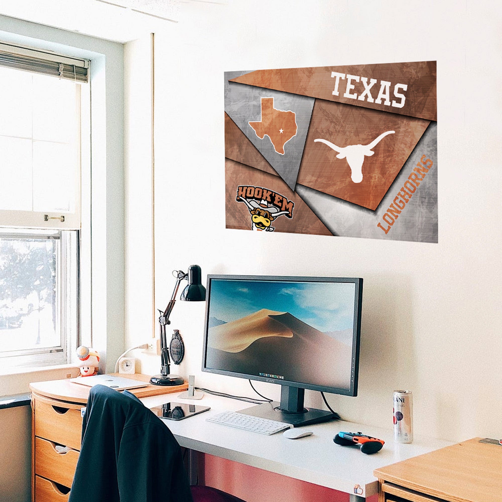 Texas Longhorns Mosaic Poster 12" x 18"