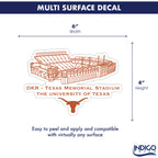 Texas Longhorns Stadium Line Art Decal 4" x 6"