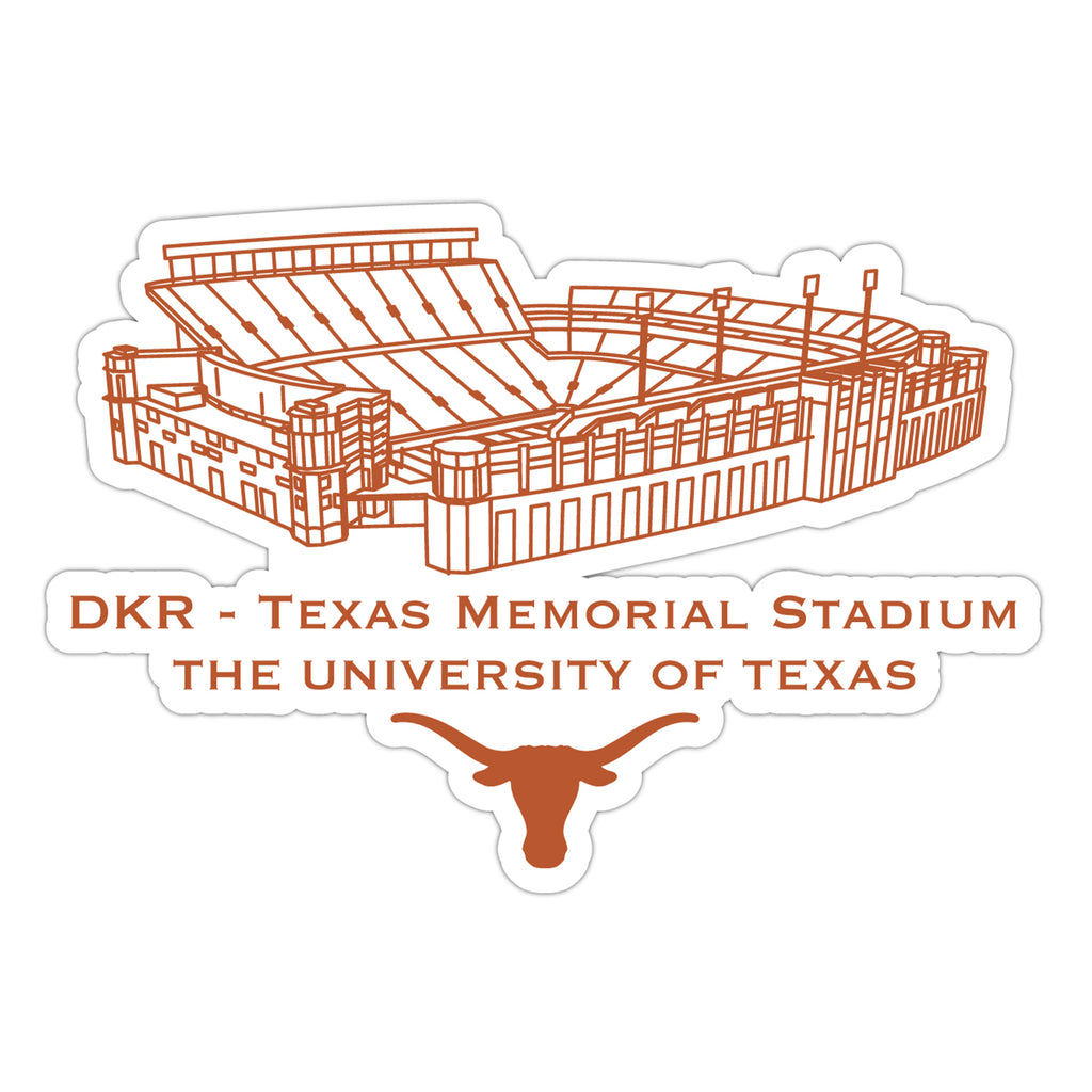 Texas Longhorns Stadium Line Art Decal 4" x 6"
