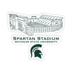 Michigan State Spartans Stadium Line Art Decal 4" x 6"