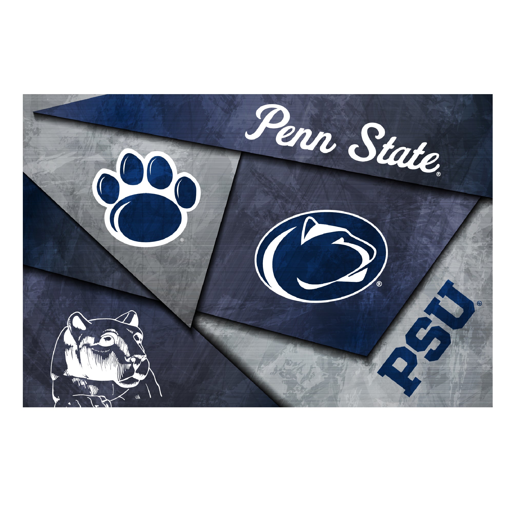 Penn State Nittany Lions Mosaic Poster 12" x 18"