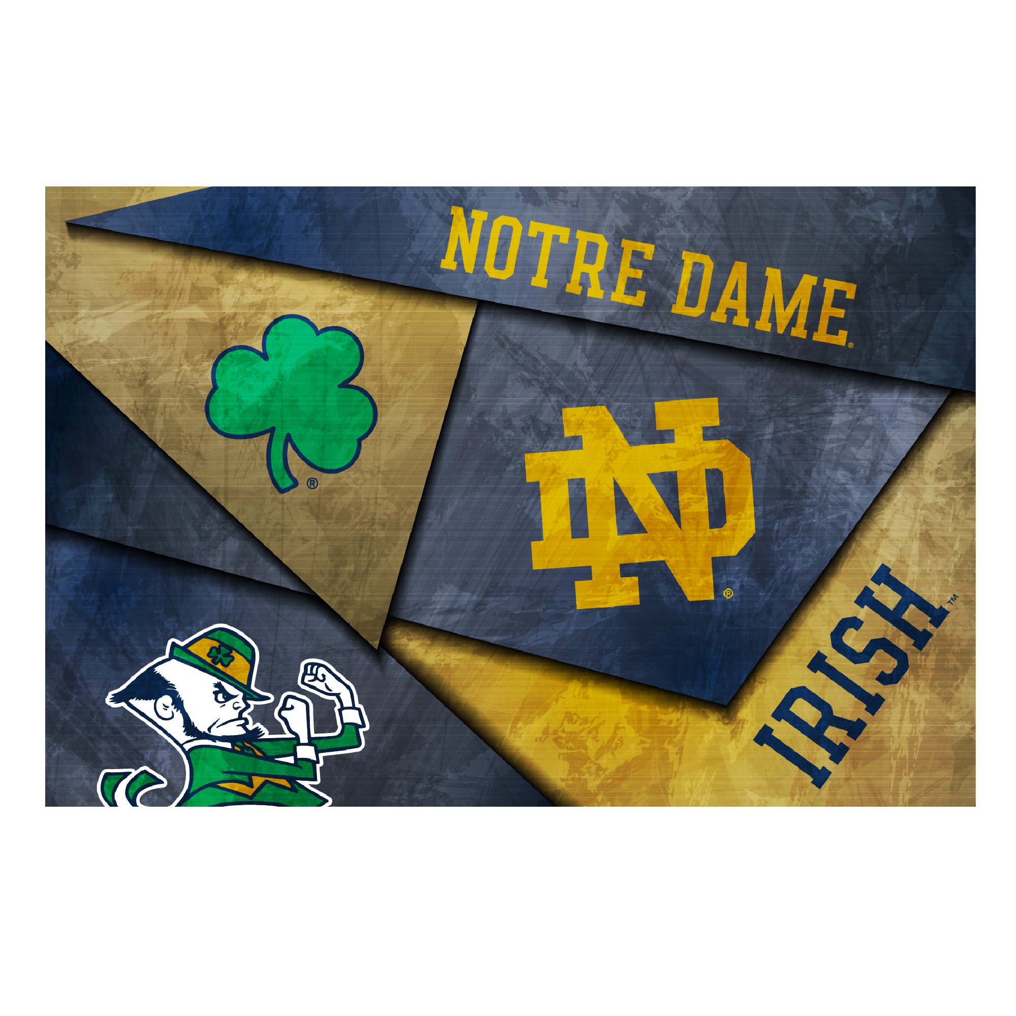 Notre Dame Fighting Irish Mosaic Poster 12" x 18"
