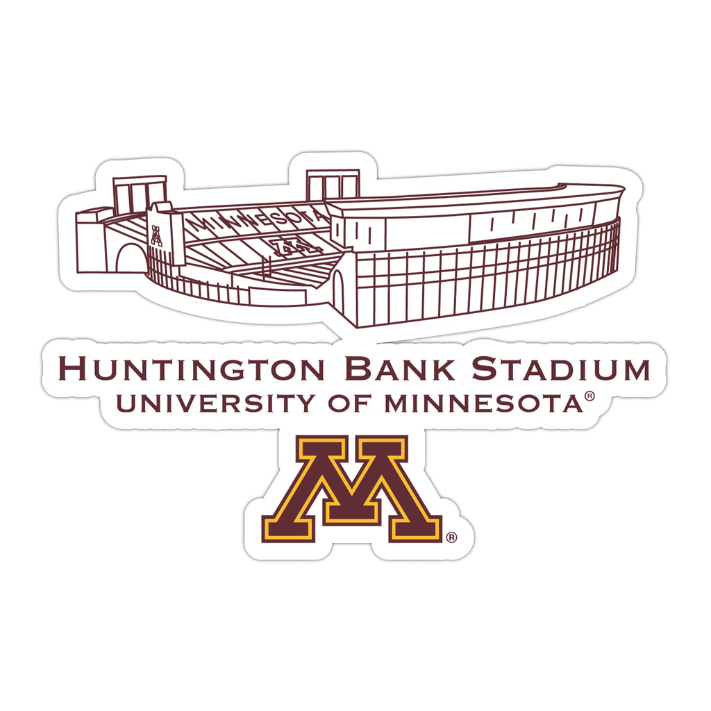 Minnesota Golden Gophers Stadium Line Art Decal 4" x 6"