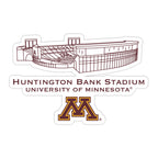 Minnesota Golden Gophers Stadium Line Art Decal 4" x 6"