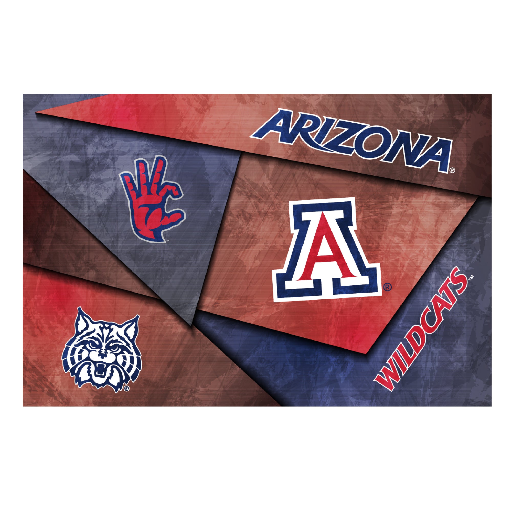 Arizona Wildcats Mosaic Poster 12" x 18"
