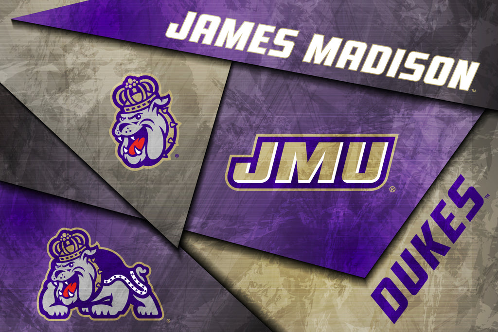 James Madison Dukes Mosaic Poster 12" x 18"