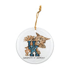 Kentucky Wildcats Mascot Round Ornament by Laura Wilcox
