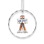 Auburn Tigers Mascot Clear Round Ornament by Laura Wilcox