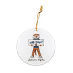 Auburn Tigers Mascot Round Ornament by Laura Wilcox
