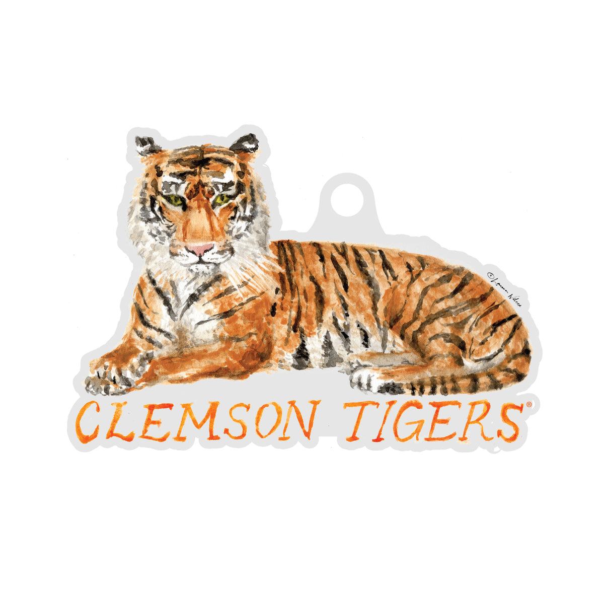 Clemson Tigers Mascot by Laura Wilcox Acrylic Ornament