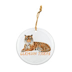 Clemson Tigers Mascot Round Ornament by Laura Wilcox