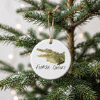 Florida Gators Mascot Round Ornament by Laura Wilcox