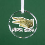 Florida Gators Mascot Clear Round Ornament by Laura Wilcox