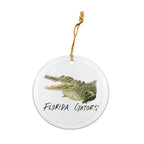 Florida Gators Mascot Round Ornament by Laura Wilcox