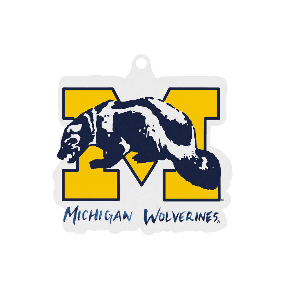 Michigan Wolverines Mascot Acrylic Ornament by Laura Wilcox
