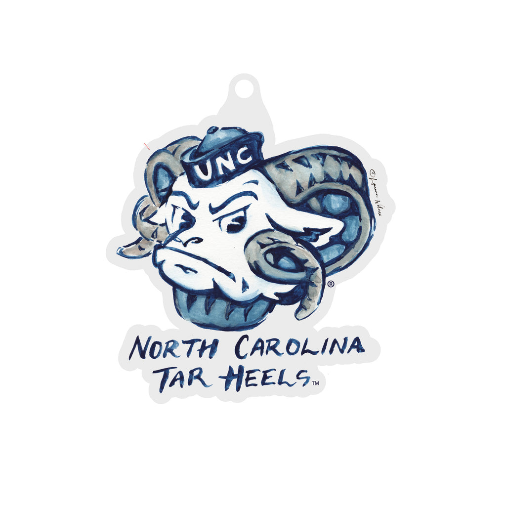 North Carolina Tar Heels Mascot Acrylic Ornament by Laura Wilcox