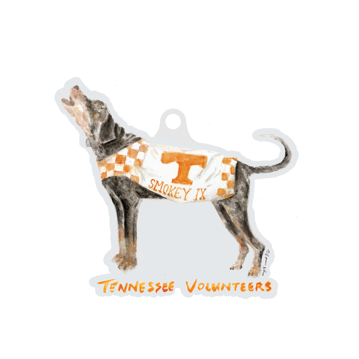 Tennessee Volunteers Mascot Acrylic Ornament by Laura Wilcox