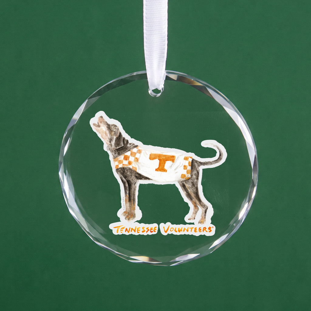 Tennessee Volunteers Mascot Clear Round Ornament by Laura Wilcox