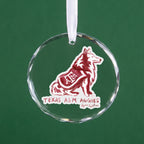 Texas A&M Aggies Mascot Clear Round Ornament by Laura Wilcox