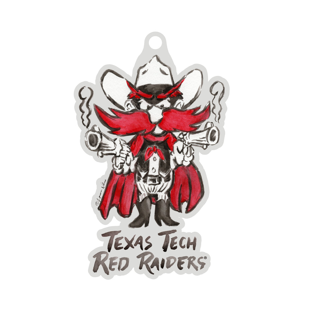 Texas Tech Red Raiders Mascot Acrylic Ornament by Laura Wilcox