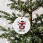 Texas Tech Red Raiders Mascot Round Ornament by Laura Wilcox