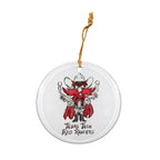 Texas Tech Red Raiders Mascot Round Ornament by Laura Wilcox