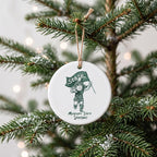 Michigan State Spartans Mascot Round Ornament by Laura Wilcox