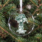 Michigan State Spartans Mascot Clear Round Ornament by Laura Wilcox