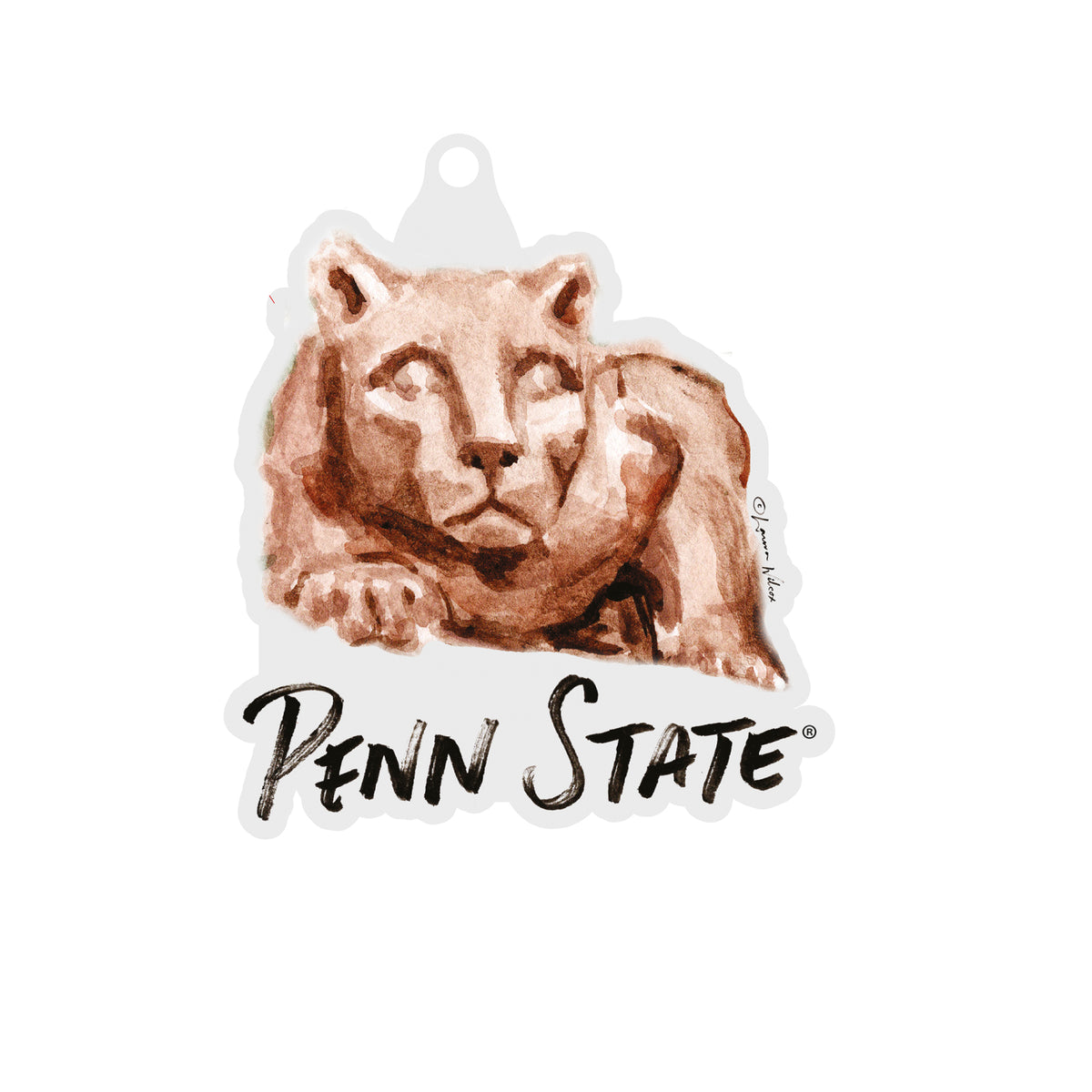 Penn State Nittany Lions Mascot Acrylic Ornament by Laura Wilcox