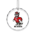 NC State Wolfpack Mascot Clear Round Ornament by Laura Wilcox