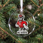 NC State Wolfpack Mascot Clear Round Ornament by Laura Wilcox