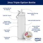 24oz Light Blue Triple Option Bottle