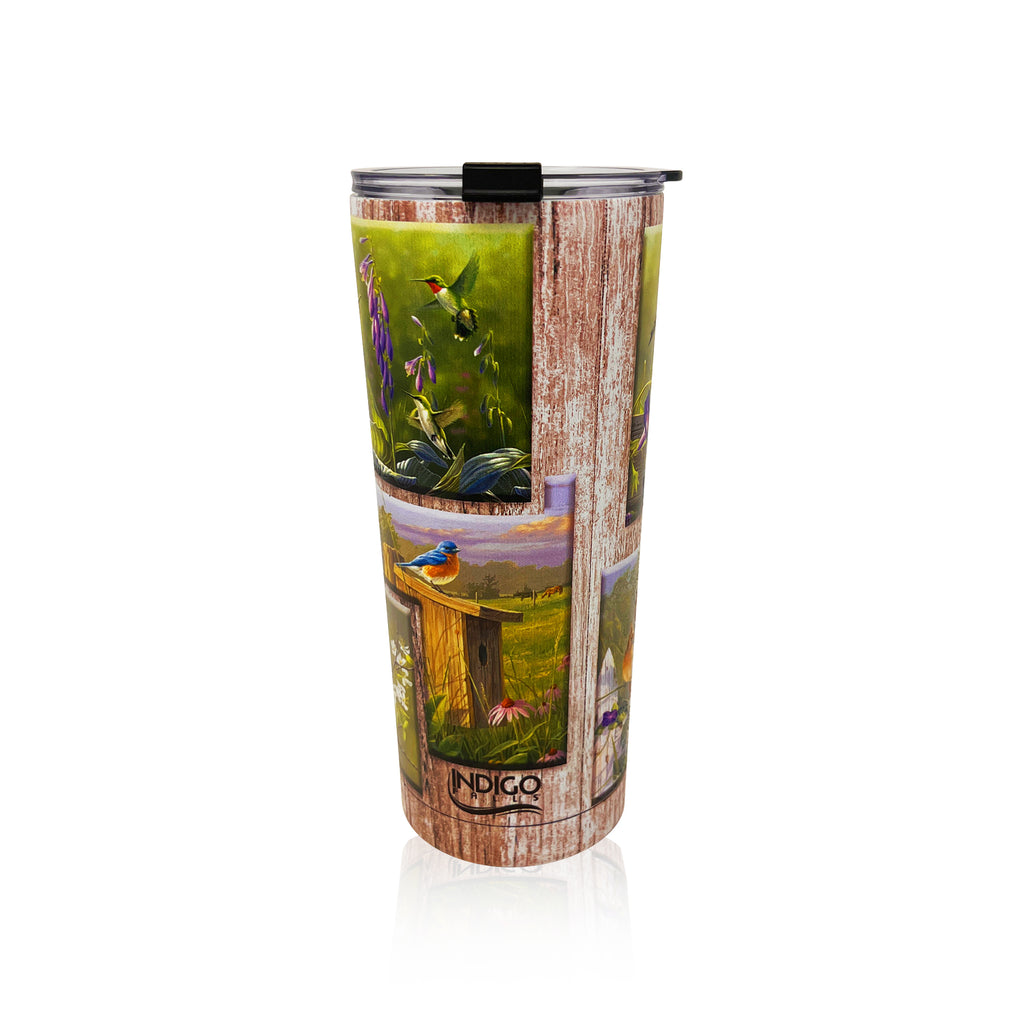 Indigo Falls 24oz Oklahoma Campus Scene Art Stainless Steel Tumbler