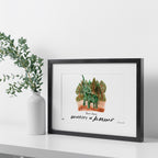 Alabama Tuska Plaza, Framed Watercolor Wall Art 16" x 20" by Laura Wilcox