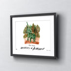 Alabama Tuska Plaza, Framed Watercolor Wall Art 11" x 14" by Laura Wilcox
