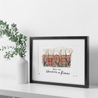 Florida Thomas Hall, Framed Watercolor Wall Art 11" x 14" by Laura Wilcox