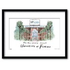 Florida Ben Hill Griffin Stadium, Framed Watercolor Wall Art 11" x 14" by Laura Wilcox