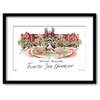 Florida State Westcott Building, Framed Watercolor Wall Art 16" x 20" by Laura Wilcox