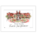 Florida State Westcott Building, Matted Watercolor Wall Art 16" x 20" by Laura Wilcox
