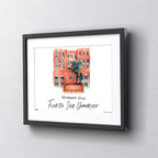 Florida State Unconquered Statue, Framed Watercolor Wall Art 16" x 20" by Laura Wilcox