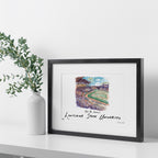 LSU Alex Box Stadium, Framed Watercolor Wall Art 16" x 20" by Laura Wilcox