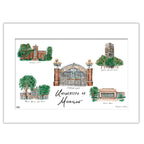 Michigan Collage, Matted Watercolor Wall Art 11" x 14" by Laura Wilcox