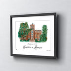 Michigan Michigan Union, Framed Watercolor Wall Art 16" x 20" by Laura Wilcox